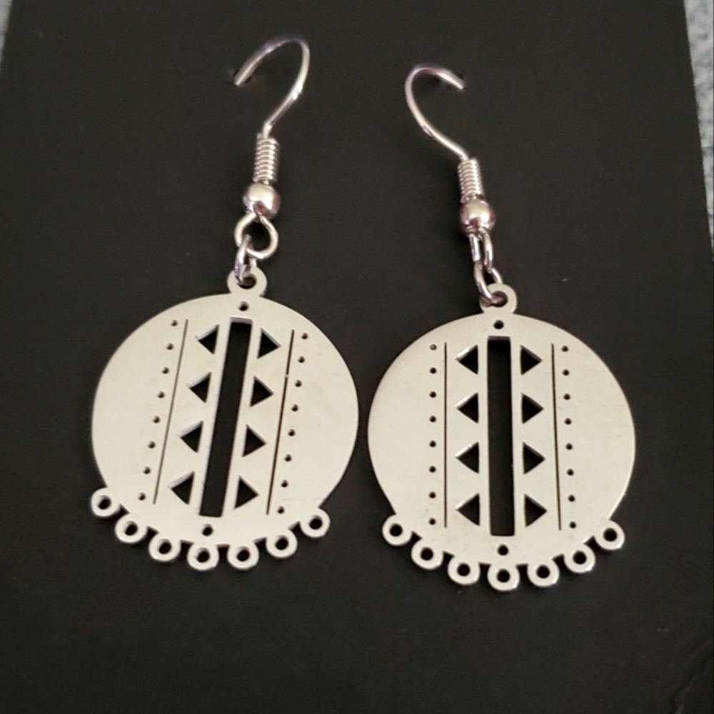 New!  Earrings on Silver colored hooks